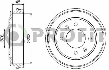 Барабан гальмівний PROFIT 5020-0041 (фото 1)