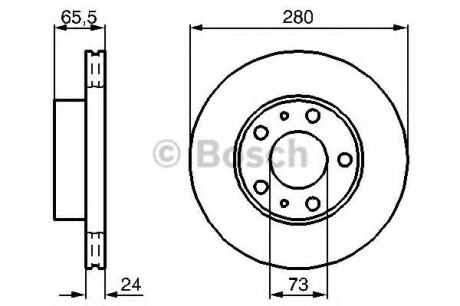 Тормозной диск BOSCH 0 986 479 B34 (фото 1)