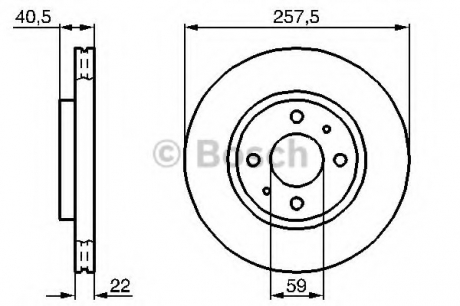 Тормозной диск BOSCH 0 986 479 B43 (фото 1)