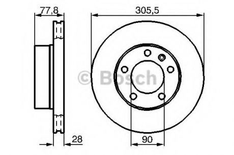 Тормозной диск BOSCH 0 986 479 B59 (фото 1)