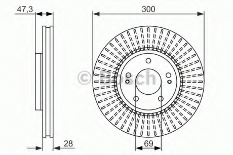 Тормозной диск BOSCH 0 986 479 C51 (фото 1)