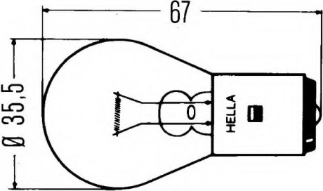 Лампа розжарювання, фара робочого освітлення HELLA 8GA 002 083-131 (фото 1)