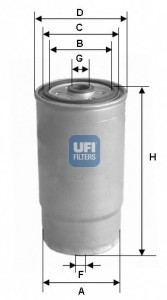 Паливний фільтр UFI 24.012.00 (фото 1)