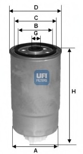 Фільтр палива UFI 24.383.00 (фото 1)