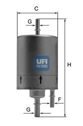Паливний фільтр UFI 31.831.00 (фото 1)