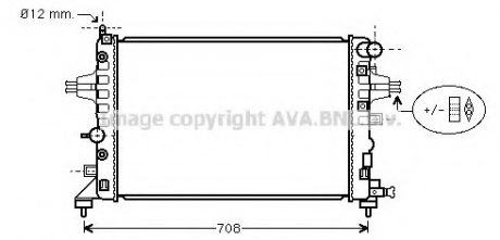 Радиатор Astra -H 1.4i / 1.8i 02/04- AVA COOLING OLA 2362 (фото 1)