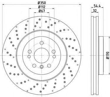 Тормозной диск TEXTAR 92254405 (фото 1)