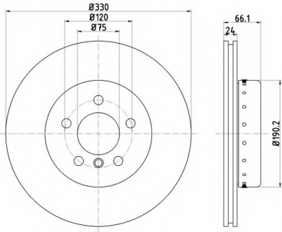 Тормозной диск TEXTAR 92265825 (фото 1)