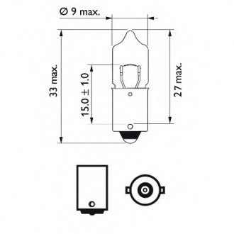 Автолампа 10W PHILIPS 12024 CP (фото 1)