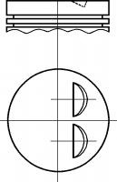 Поршень в комплекті на 1 циліндр, 1-й ремонт (+0,5) NURAL 87-102707-10 (фото 1)