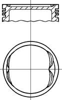 Поршень в комплекті на 1 циліндр, 1-й ремонт (+0,5) NURAL 87-306807-10 (фото 1)