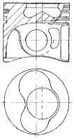 Поршень в комплекті на 1 циліндр, STD NURAL 87-501500-40 (фото 1)