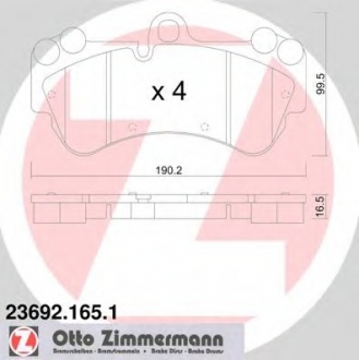 Гальмівні колодки перед VW Touareg/Porsche Cayenne ZIMMERMANN 236921651 (фото 1)