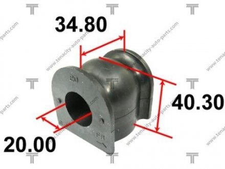 Втулка переднего стабилизатора TENACITY ASBHO1028 (фото 1)