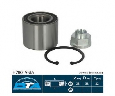 Подшипник ступицы задней Swift BTA H28019BTA (фото 1)