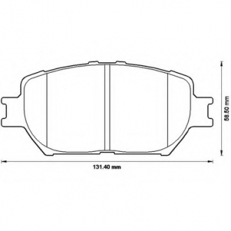 Колодки гальмівні передні Toyota Camry; Lexus GS FDB1620 Bendix 572553B (фото 1)
