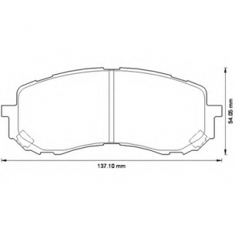 Колодки гальмівні передні Subaru Impreza FDB1863 Bendix 572571B (фото 1)