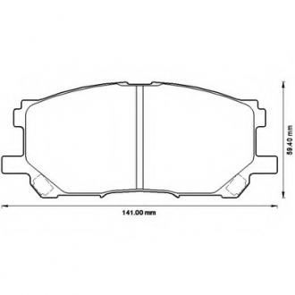 Колодки гальмівні передні Lexus GS, RC, RX; Toyota Highlander FDB1715 Bendix 572562B (фото 1)