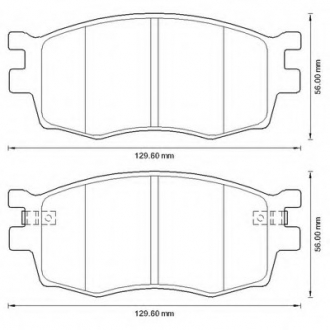 Колодки гальмівні передні Kia Rio; Hyundai Accent, i20 FDB1955 Bendix 572593B (фото 1)