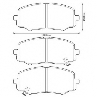 Колодки гальмівні передні Hyundai i20 FDB4234 Bendix 572609B (фото 1)