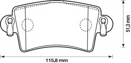 Колодки дисковые задние Bendix 573055B (фото 1)
