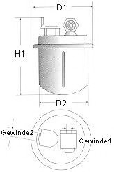 Фільтр паливний CHAMPION L207606 (фото 1)