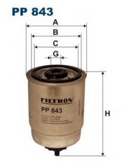 Фильтр топливный FILTRON PP843 (фото 1)