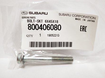 Болт крышки грм SUBARU 800406080 (фото 1)