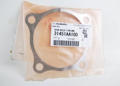 Прокладка SUBARU 31451AA100 (фото 1)