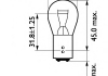 Лампа накаливания, фонарь указателя поворота, Лампа накаливания, фонарь сигнала тормож./ задний габ. огонь, Лампа накаливания, фонарь сигнала торможения, Лампа накаливания, задний гарабитный огонь, Лампа накаливания, стояночные огни / габаритные фона PHILIPS 13499B2 (фото 1)