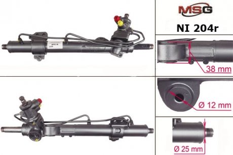 Рейка с Г/У восстановленная NISSAN ALMERA II (N16) 00-06,ALMERA II Hatchback (N16) 00-06 MSG NI 204R (фото 1)