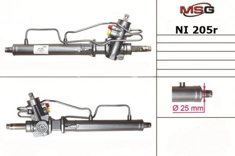 Рульова рейка з ГУР відновлена Nissan Micra 92-03 MSG NI 205R (фото 1)