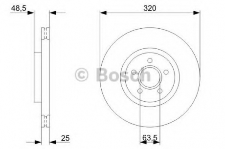 Диск гальмівний BOSCH 0986479C75 (фото 1)