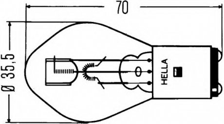 Лампа накаливания, основная фара, Лампа накаливания, основная фара HELLA 8GD 002 084-131 (фото 1)