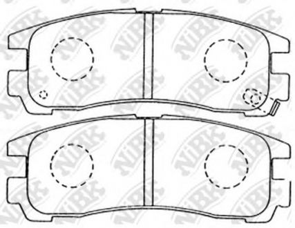 Колодки тормозные дисковые задн MITSUBISHI ECLIPSE/GALANT/SPACE RUNNER 91] NiBK PN3174 (фото 1)