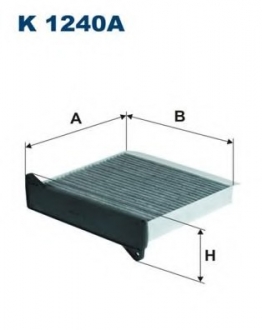 Фильтр салона MITSUBISHI LANCER,OUTLANDER,GRANDIS 2003=> с актив.углем FILTRON K1240A (фото 1)