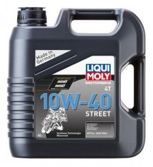 OLEJ 10W40 4L 4T POLSYNTETYCZNY API SG, JASO MA /MOTOCYKLE LIQUI MOLY 1243 (фото 1)