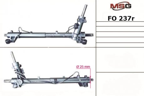Рульова рейка з ГУР відновлена Ford Kuga 08-13, Ford C-MAX 02-10, Ford Focus II 04-11 MSG FO 237R (фото 1)