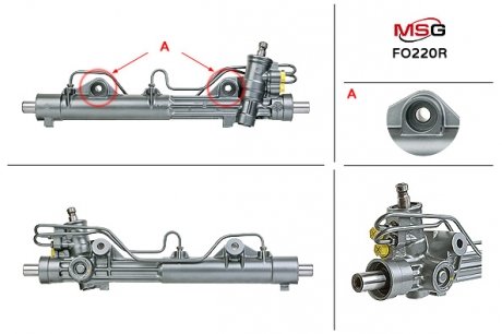 Рульова рейка з ГУР відновлена Ford Ka 96-08 MSG FO 220R (фото 1)