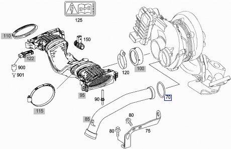 Уплотнительное кольцо, Уплотнительное кольцо, компрессор MERCEDES-BENZ 0149976445 (фото 1)