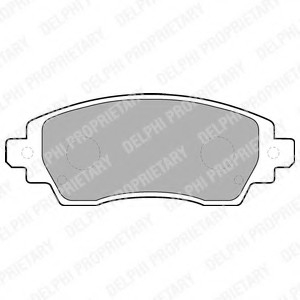 Гальмівні колодки дискові TOYOTA Corolla E "F "97-02 запчастини Delphi LP1560 (фото 1)