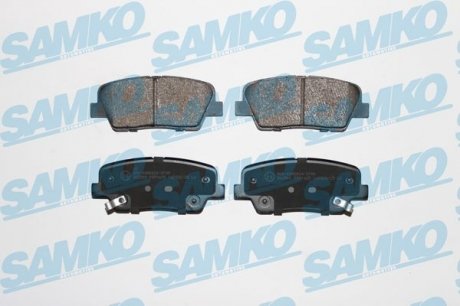 Гальмівні колодки дискові зад. Hyundai Santa Fe 2.2 CRDi 12- SAMKO 5SP1625 (фото 1)