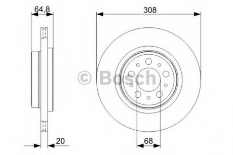 Диск гальмівний BOSCH 0986479C78 (фото 1)