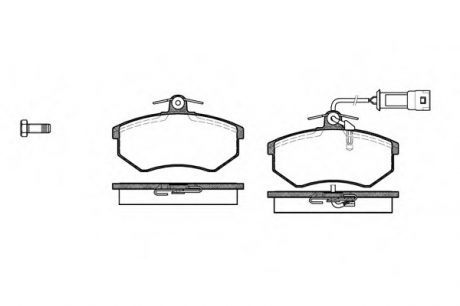 Комплект тормозных колодок, дисковый тормоз REMSA 0134.02 (фото 1)