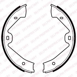 Комплект тормозных колодок, стояночная тормозная система Delphi LS2070 (фото 1)
