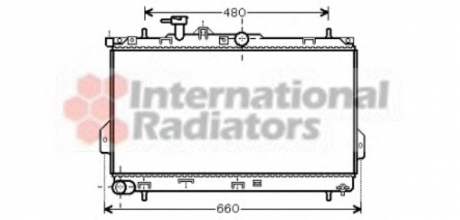 Радіатор охолодження HYUNDAI MATRIX (FC) (01-) 1.6 i (вир-во) Van Wezel 82002097 (фото 1)