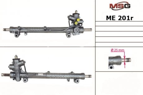 Рейка с Г/У восстановленная MERCEDES A W 168 1997-2004 MSG ME 201R (фото 1)