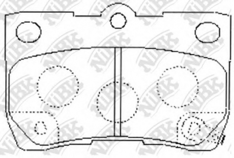 Колодки тормозные дисковые задн LEXUS GS III / IS 250 NiBK PN1494 (фото 1)