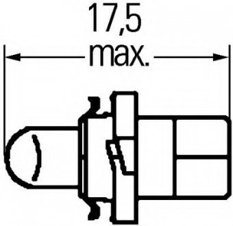 Лампа накаливания, освещение щитка приборов HELLA 8GS 006 677-121 (фото 1)