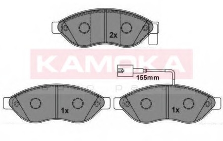 Тормозные колодки передние CITROEN JUMPER06->,FI KAMOKA JQ101100 (фото 1)